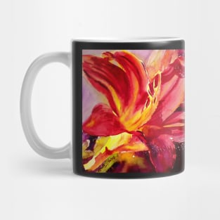 Red Day Lily Mug